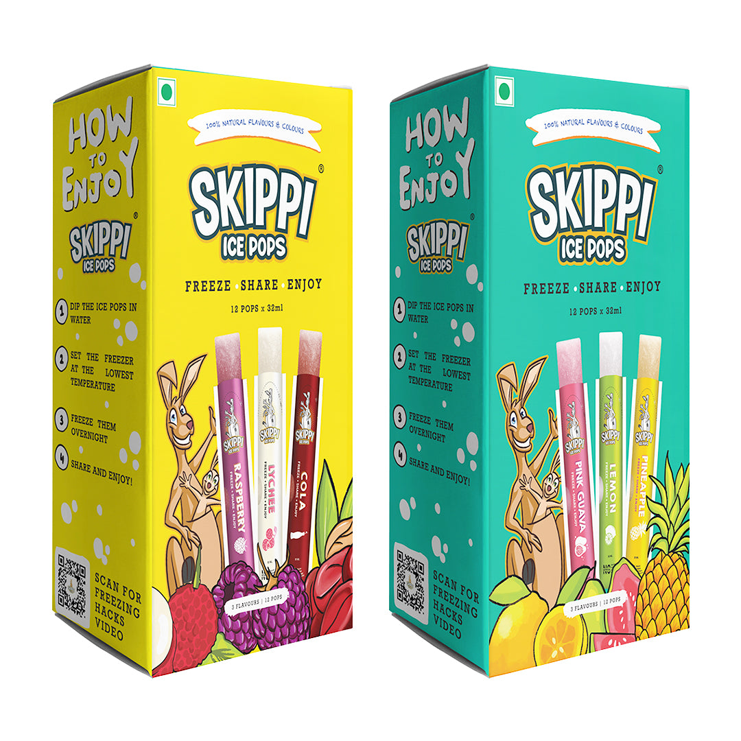 Natural Ice Pops Assorted Flavour Combo – (32ml x 24)