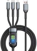 3-in-1 100 Watt 6A Fast Charging MFI certified Data Cable 1 m USB Type C Cable (… more