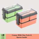 Reusable Microwavable 3 Compartment Lunchbox