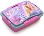 Cartoon Character Printed Click Lock & Fit Lunch Box with Spoon & Fork ( Barbie)… more
