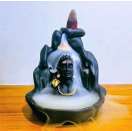 Adiyogi smoke fountain backflow 10 cm Religious Idol & Figurine (Polyresin, Black)